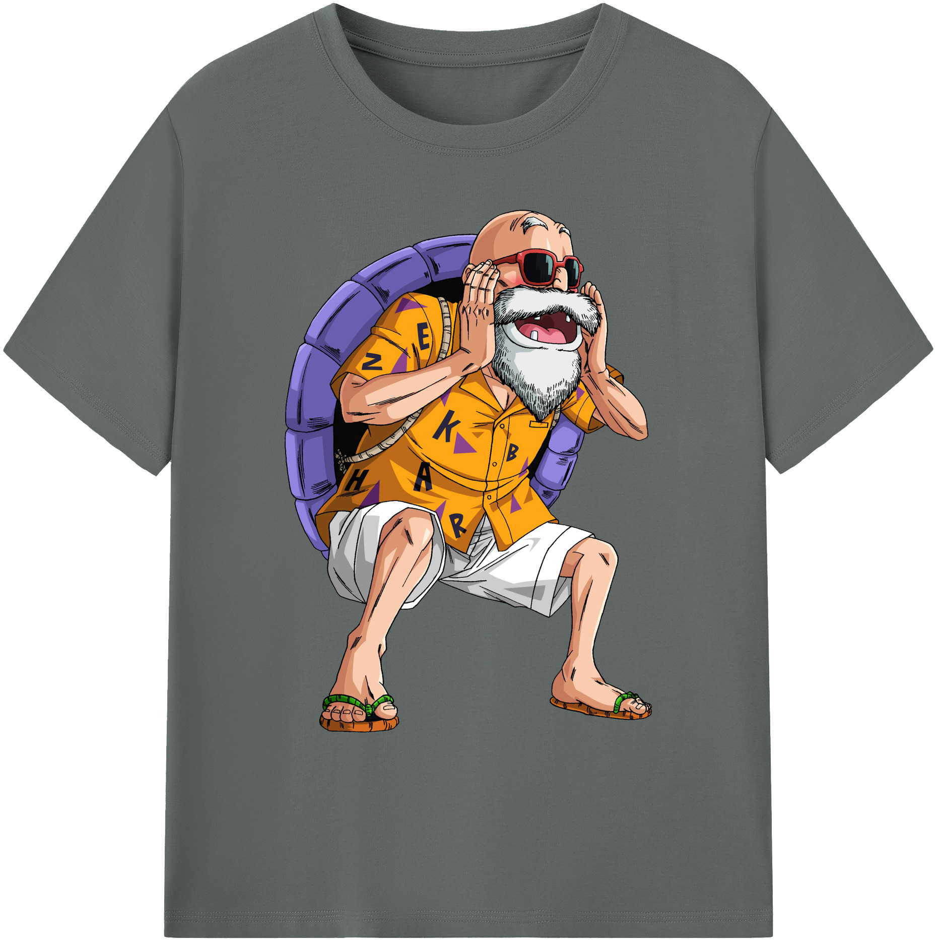 （画像用） ドラゴンボール 亀仙人（かめせんにん） DRAGON BALL Master Roshi Kame Sennin 綿100％ メンズ半袖Tシャツ｜肌触りやわらか＆通気性